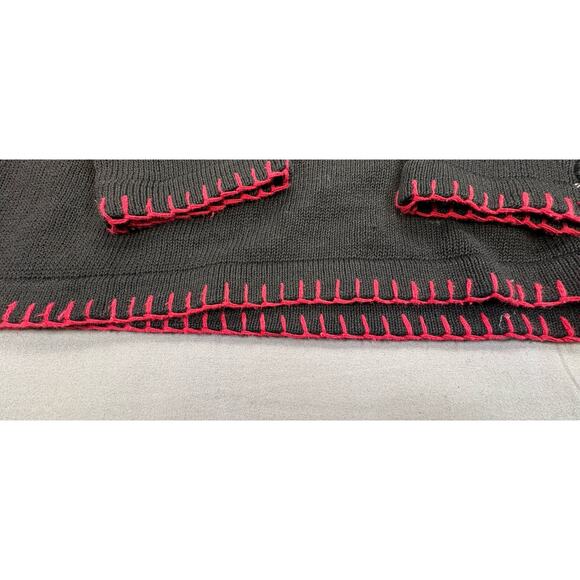 Victoria Jones Woman Black Snowman Holiday Christmas Sweater Medium - Picture 4 of 10